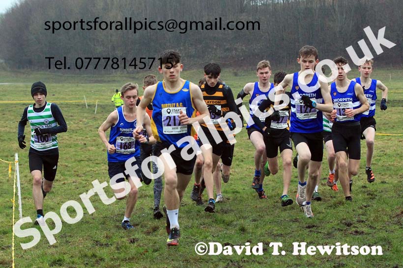 Mens under-17s 2022 North Eastern Harrier League, Thornley Farm, Peterlee, County Durham. Photo: David T. Hewitson/Sports for All Pics